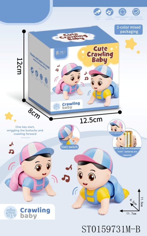 Cute Crawling baby toy with sound and Light - Image 2