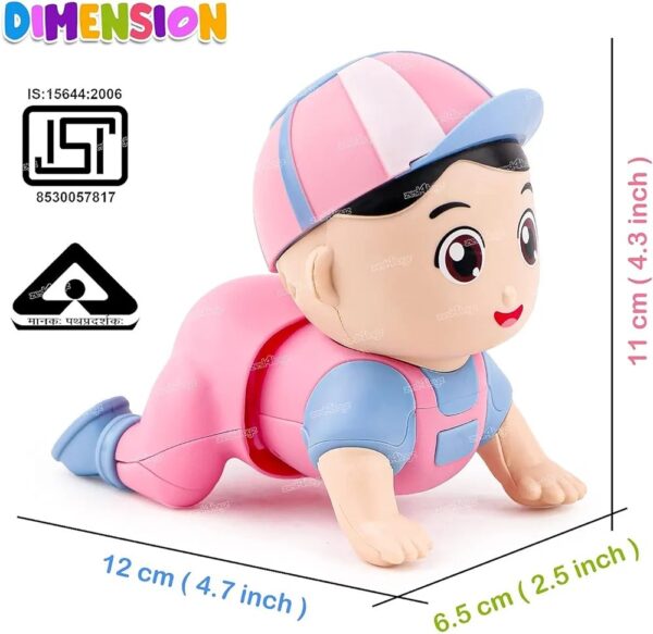 Cute Crawling baby toy with sound and Light - Image 7
