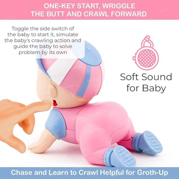 Cute Crawling baby toy with sound and Light - Image 6