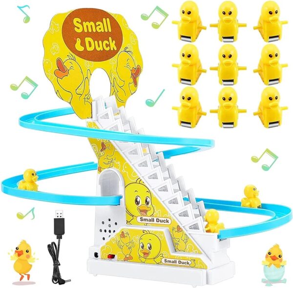Duck Climbing Stairs Toy Rail Car Toy - Image 3