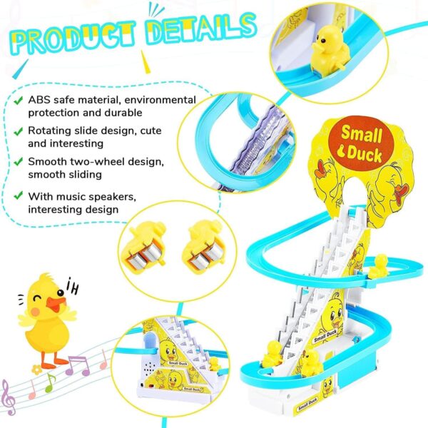Duck Climbing Stairs Toy Rail Car Toy - Image 6