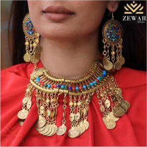 Afghani Necklace and Jhumka