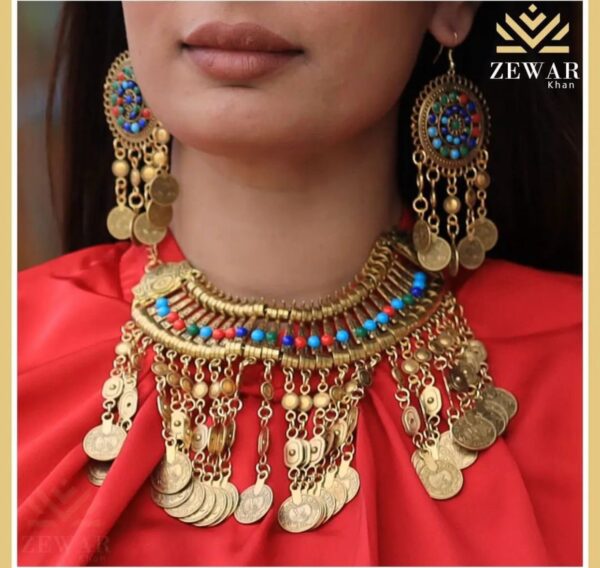 Afghani Necklace and Jhumka