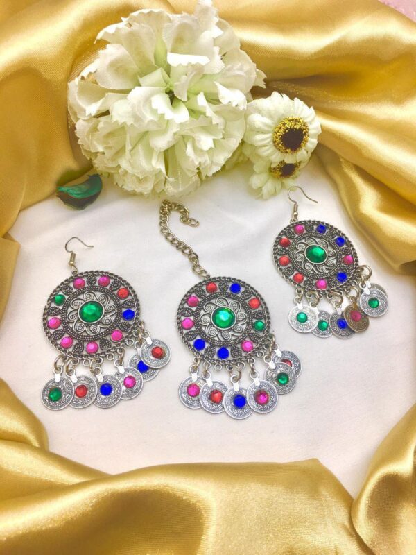 Afghani Jhoomar and earrings - Image 2