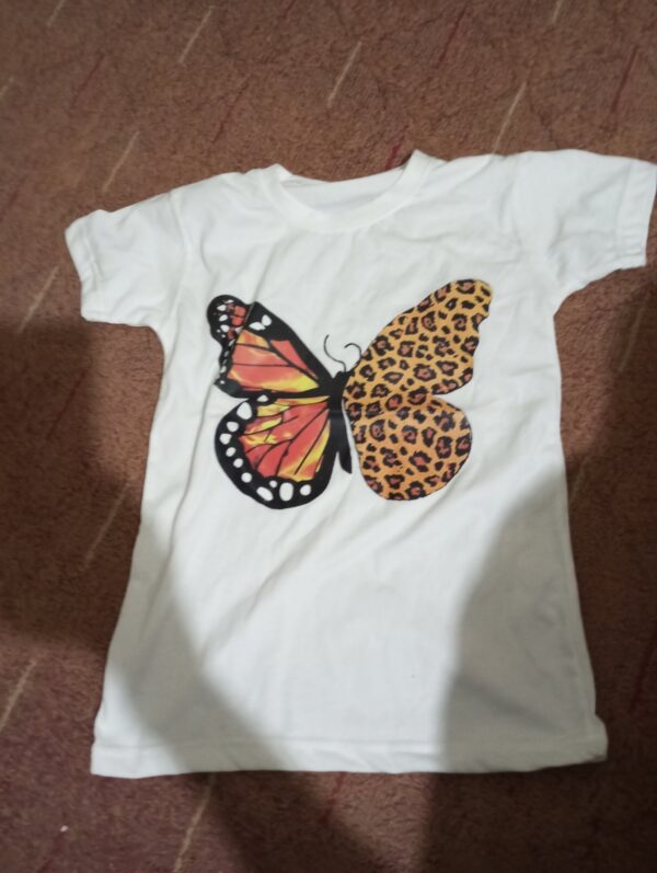 Kids Butterfly Printed T-Shirt - L - Image 2