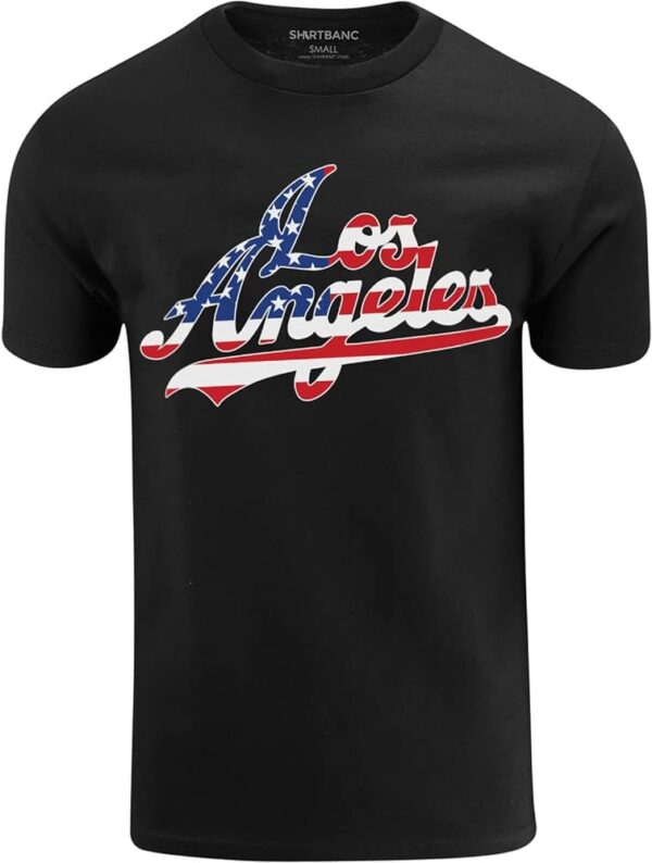Los Angeles T Shirt for Men Black - Image 3