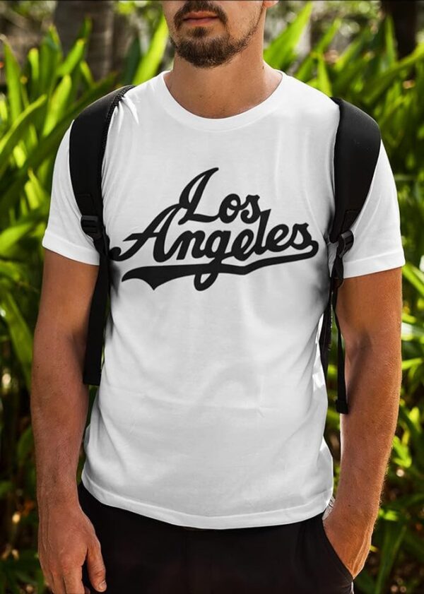 Los Angeles T Shirt for Men White - Image 2