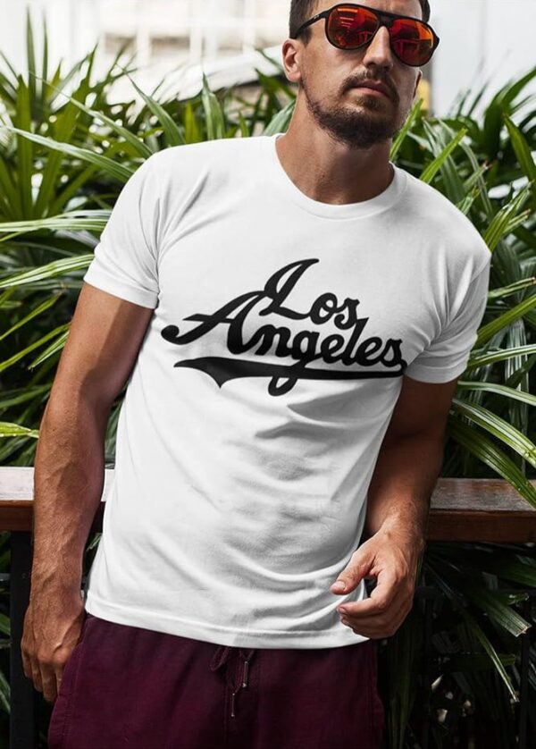 Los Angeles T Shirt for Men White - Image 3