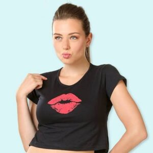 Kiss Crop top for Women and Girls