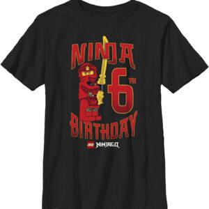 Kids' Lego Ninjago Ninja Birthday 6 Boys Short Sleeve Tee Shirt