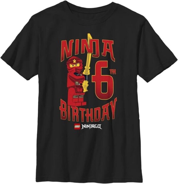 Kids' Lego Ninjago Ninja Birthday 6 Boys Short Sleeve Tee Shirt