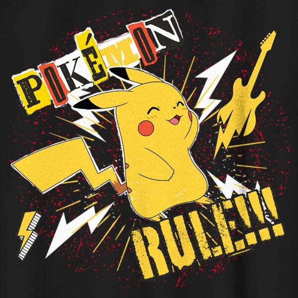 Kids Pokemon Rule Guitar Boys Short Sleeve Tee Shirt - Image 2