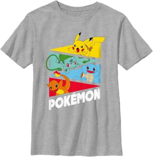 Pokemon Kids Starter Pendents Boys Short Sleeve Tee Shirt - Image 4