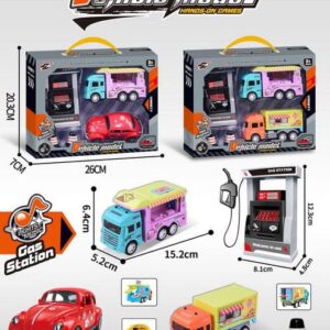 Vehicle Model Car Truck with Musical Gas Station