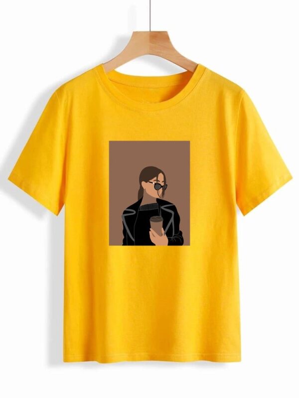 Women face printed t-shirt for Girls - Image 4