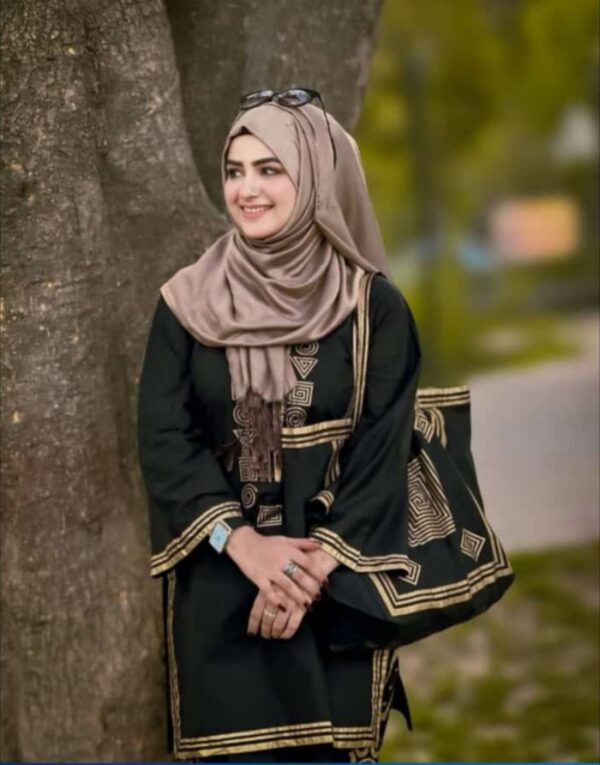 Cotton 3Pcs With Bag Arrival
Neck, Bottom Trouser Embroidered With Lace Work Shirt And Emb & Lace Work Bag - Image 2