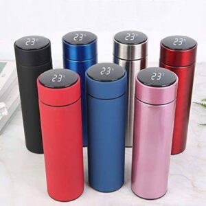 Smart LED Temperature Water Bottle 500ml | Stainless Steel Hot & Cold Bottles with Vacuum Thermos Flask Temperature Water Bottle, Smart Thermos Water Bottle, LED Temperature Display Vacuum Flask Thermos, 500ML Stainless Steel Intelligent Hot Cold Vacuum