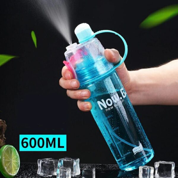 Newest Style Water Bottle Large Capacity 600 ML Design for Sport Cooling Spray Water Bottle