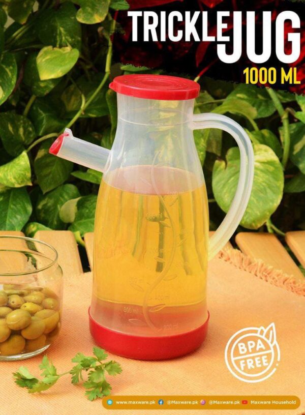 ARONI 1-LITRE KITCHEN PLASTIC OIL JUG - Image 4