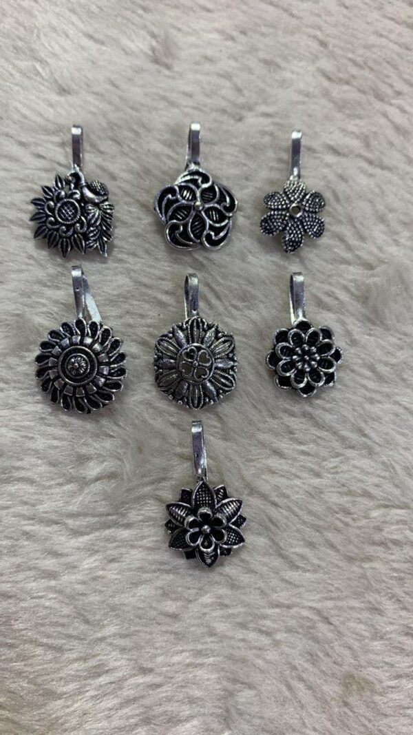 Indian Oxidized Nose Pin for Women