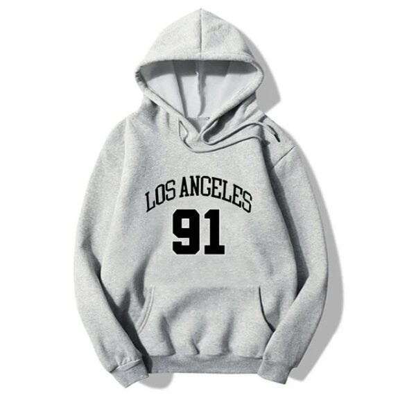 Los Angeles 91 Pullover Hoodie for Men and Women - Image 3