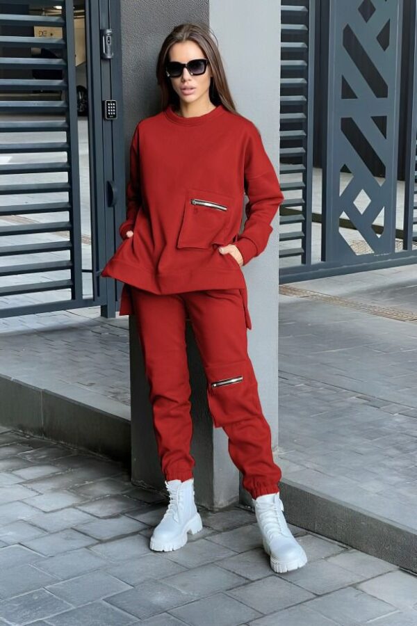 Winter Pocket Style Fleece tracksuit for Women - Image 4