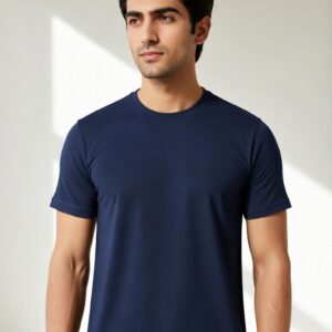 Plain Navy Blue half Sleeves t-shirt for Men
