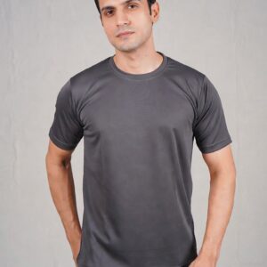 Plain Steel Grey half Sleeves t-shirt for Men