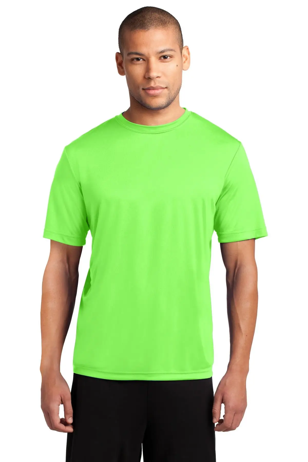 Plain Neon Green half Sleeves t-shirt for Men