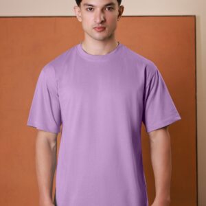 Plain Lilac half Sleeves t-shirt for Men