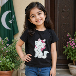 Marie Cat printed t-shirt for Kids Girls